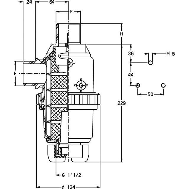 Filtre Aspiration Vanne 150 L/1' 32 Mesch F.c. référence fournisseur 30541038